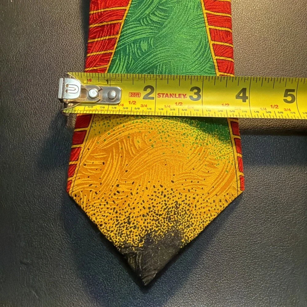 RUSH LIMBAUGH No Boundaries Mens 100% Silk Tie USA Geometric Abstract Ladder